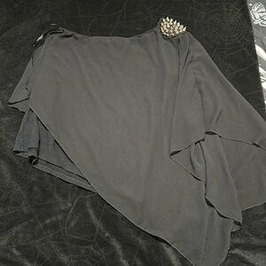 Zara Asymmetrical Spike Shoulder Top, Med